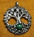 Sterling Silver Celtic Tree of Life Pendant w/ Malachite - WSTOL