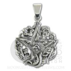 Sterling Silver Cimaruta Pentacle Pendant 