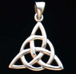 Sterling Silver Circle in Celtic Triskel Pendant 
