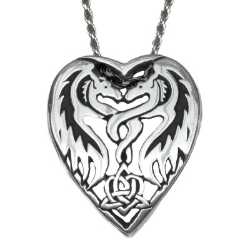 Sterling Silver Dragon Heart Pendant by Deva Designs 
