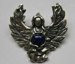 Sterling Silver Angel of Beauty Pendant with Rose Quartz 