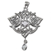 Sterling Silver Heart Pentacle Pendant with Stone By Dryad Designs -  TP3133