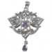 Sterling Silver Heart Pentacle Pendant with Stone By Dryad Designs -  TP3133
