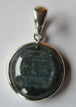 Sterling Silver Hidden Triquetra Pendant Blue Kyanite #1 