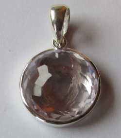 Sterling Silver Hidden Triquetra Pendant Rose De France Amethyst 
