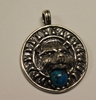 Sterling Silver Totem Animal Sun Bear Pendant w/ Turquoise 