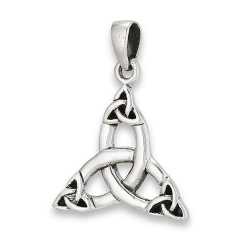 Sterling Silver Triple Triquetra Pendant 