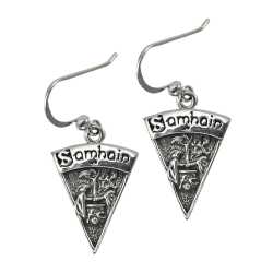 Sterling Silver Wheel of the Year Sabbat Earrings 