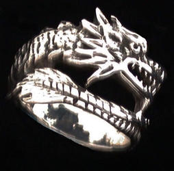 Sterling Silver Wrap Around Dragon Ring 