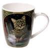 Striped Cat Crystal Ball Fortune Teller New Bone China Mug 12908 Fortune Teller New Bone China Mug, striped cat, crystal ball