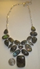 Stunning Bold Labadorite Sterling Silver Necklace Amazing Price!  Necklace fits 18" 