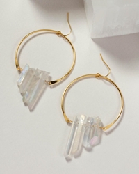 Super Nova Quartz Earring (Clear) Bohemian Jewelry, Boho Jewelry, Eclectic Jewelry, Bohemian Earrings, Emerald Sun Earrings