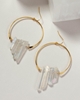 Super Nova Quartz Earring (Clear) Bohemian Jewelry, Boho Jewelry, Eclectic Jewelry, Bohemian Earrings, Emerald Sun Earrings