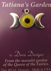 Tatianas Garden Triple Moon Pendant Sunflower 