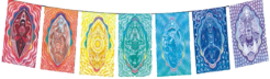 The Chakra Rainbow Batik Garden Flags 