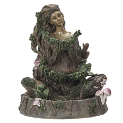 Tree Goddess Gaia Statue Backflow Incense Burner Tree Goddess Gaia Statue