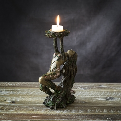 Tree Goddess Gaia Statue Candle Holder Tree Goddess Gaia Statue