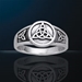 Trinity Knot Signet Triquetra Ring  - WZTR3811
