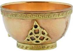 Triquetra Copper Offering Bowl 3"D Triquetra Copper Offering Bowl 3"D