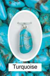 Turquoise Pendant  Balance and healing, throat chakra   