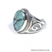 Size 8- Sterling Silver Turquoise Ring by Sarda - Sarda-Rng1