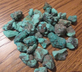 Turquoise, rough, small pieces 