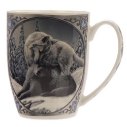 Two Wolves in Snow Coffee Mug Two Wolves in Snow Coffee 