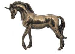 Walking Unicorn Statue Bronze Finish 