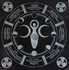 Wheel of The Wiccan Year Altar Cloth with Triple Moon Goddess and Sabbats Wheel of The Wiccan Year Altar Cloth with Triple Moon Goddess and Sabbats, altar cloth, altar tool, witchcraft tools, Omaha witchcraft