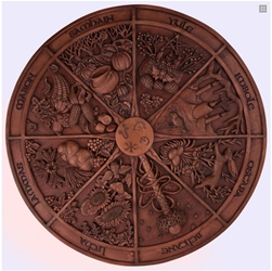 Wheel of the Year Wall Plaque By Mickie Mueller 
