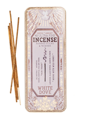 White Dove Beautiful Tinned Incense by Papaya   Beautiful Bohemian Tinned Incense by Papaya