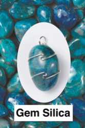 Wire wrapped Gem Silica Pendant  
