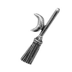 Witch Moon Broom Pendant 
