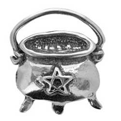 Witch Pentacle Cauldron Pendant 