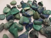 Azurite With Malachite, Tumbled and polished, small 1/4" 