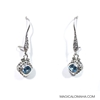 Sterling Silver Blue Topaz Earrings by Sarda 