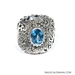 Size 9- Sterling Silver Blue Topaz Ring by Sarda - Srada-Ring2