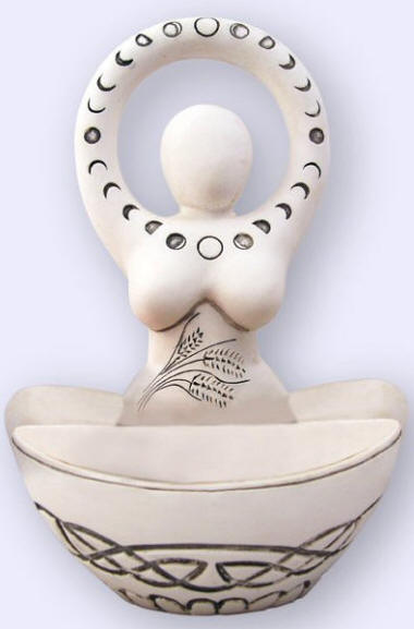 Offering Bowl Moon Goddess Statue Offering Bowl Moon Goddess Statue, Altar Goddess, Altar Statue, Blessing Goddess
