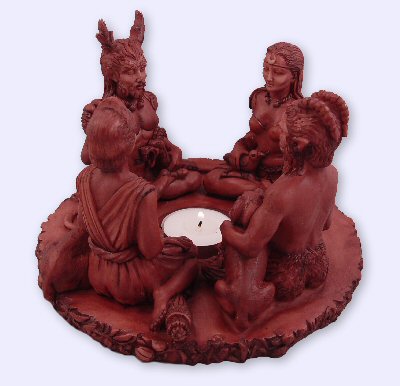 Circle of Gods and Goddesses Statue Candle Holder 