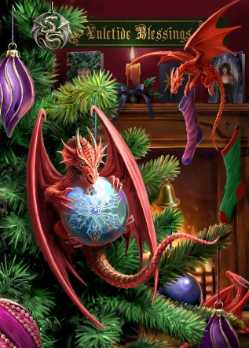 Little Helpers Yule Card by Anne Stokes 