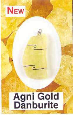 Agni Gold Wire Wrap Pendant  Clear, Awakened Consciousness 