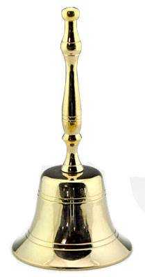 BRASS ALTAR BELL - 7"H   BEL404 