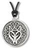 Celtic Wisdom Wolf Pendant  Inscribed on back: The power within me is greater than any fear before me 