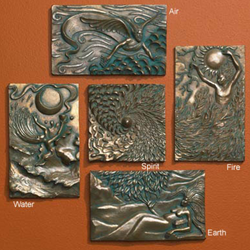 Ann Zeleny Elemental Plaque Set of all Five Elements 