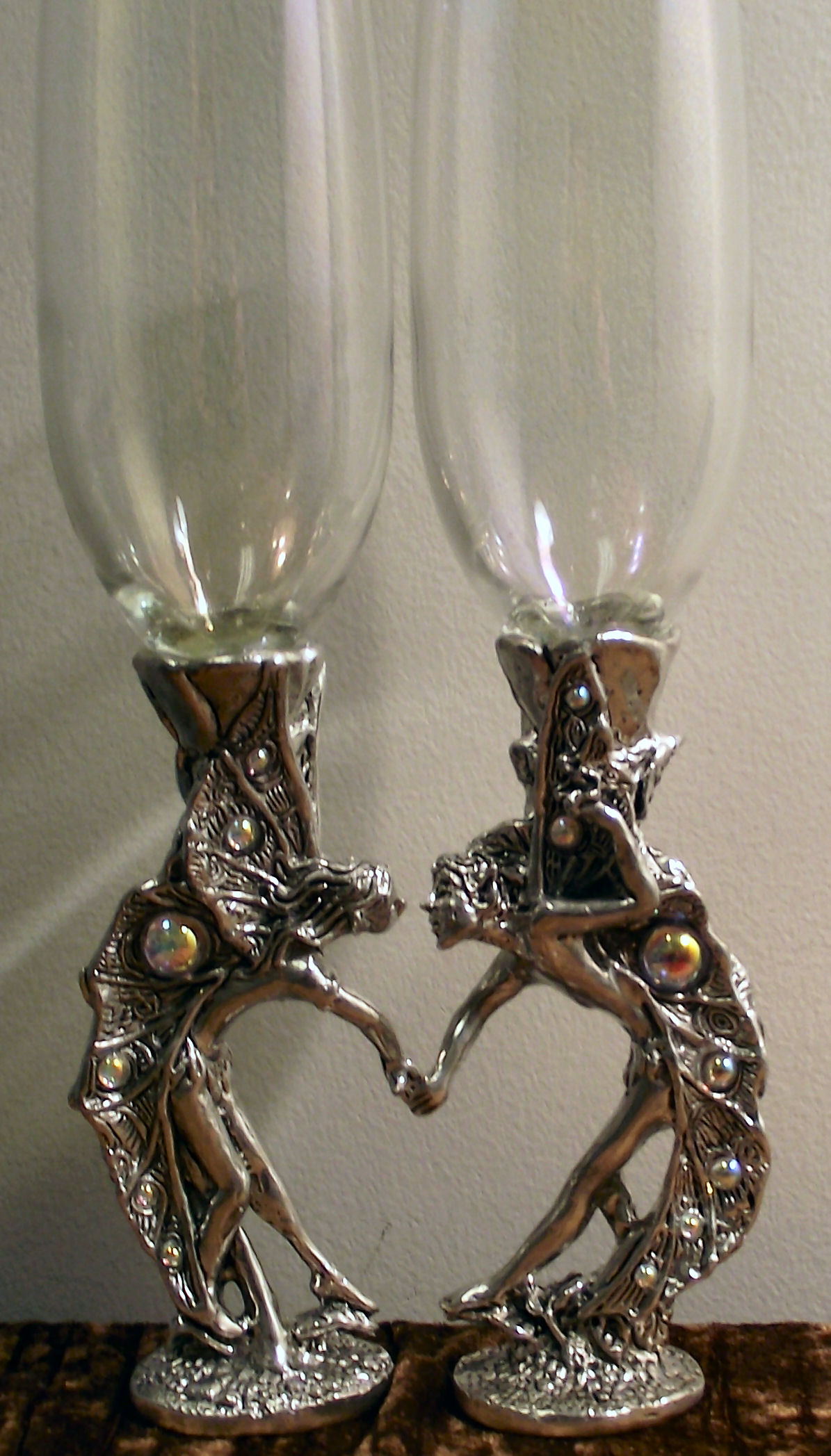 - Fairy Heart Wedding Toasting Glasses #AT-FHG