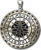 Magick Circle Mandala , (Nebula) Medallion Pendant 