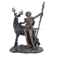 7854 Moon Diana Goddess Statue- Bronze 