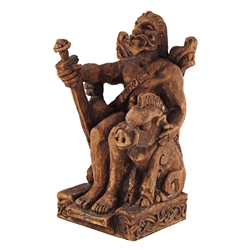 Dryad Designs  Seated Freyr Statue by Paul Borda Dryad Designs  Seated Freyr Statue by Paul Borda