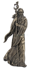 Wizard Merlin Bronze Finish Statue 
