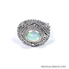 Size 8-Sterling Silver Bold Opal Ring by Sarda 